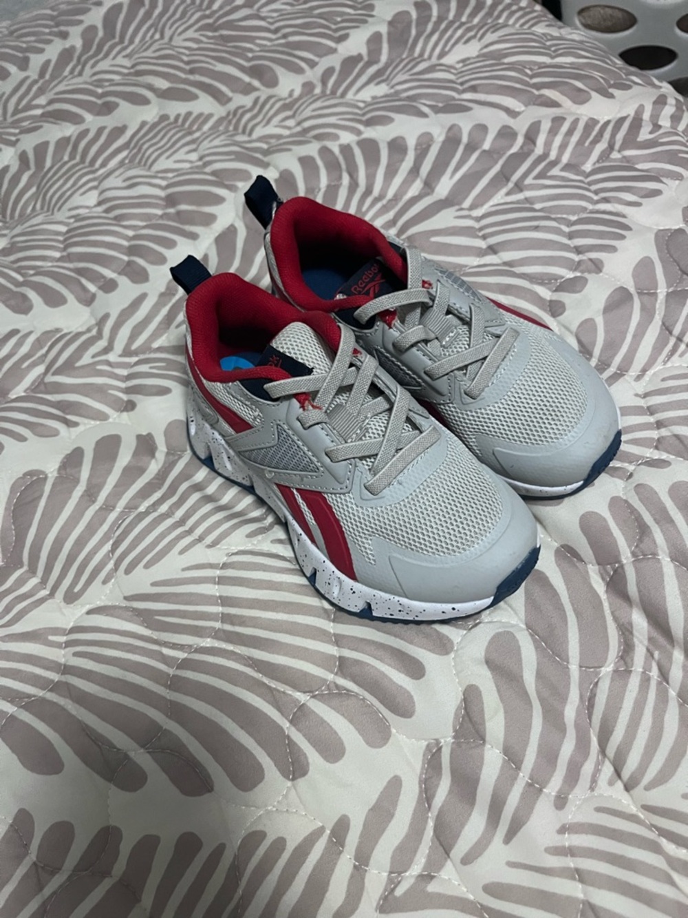 Reebok Kids Gray and Red Athletic Sneakers
